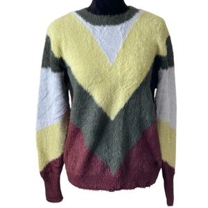 PROMESA ABSTRACT CREW NECK SWEATER SZ M/L NWTS